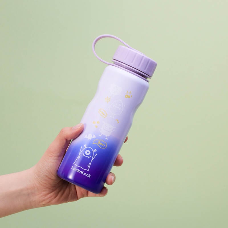 Bình Nước LocknLock 500ml Đổi Màu Theo Nhiệt Độ, Thép Không Gỉ 2 màu (Tím, Mint) LHC7005 image number null